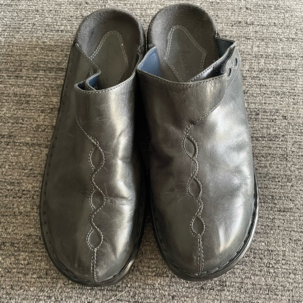 Clarks Leather Clogs